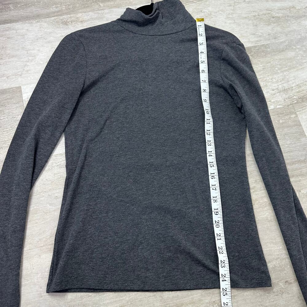 White + Warren Turtleneck in Charcoal Heather Size Small - Picture 7 of 8